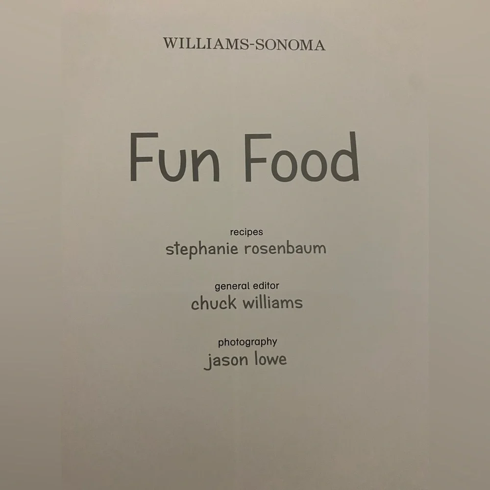 Williams-Sonoma Fun Food Cook Book For Kids